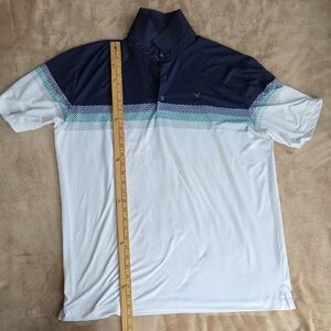Callaway Mens Large Opti-dri Men's Navy and White Polo Shirt